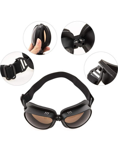 Gafas de Motocicleta Evomosa Vintage Retro para Casco