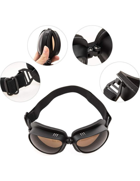 Gafas de Motocicleta Evomosa Vintage Retro para Casco Gafas de Motocicleta Evomosa Vintage Retro para Casco