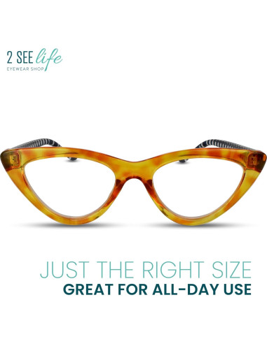 Gafas de lectura Cat Eye 1.0 Miel para mujeres - 2SeeLife