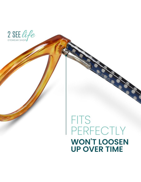 Gafas de lectura Cat Eye 1.0 Miel para mujeres - 2SeeLife Gafas de lectura Cat Eye 1.0 Miel para mujeres - 2SeeLife