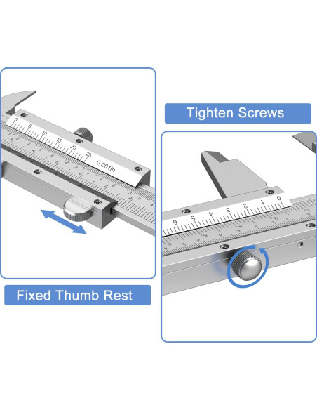 Calibrador Vernier 150mm HDLNAK Alta Precisión 0.02mm Calibrador Vernier 150mm HDLNAK Alta Precisión 0.02mm