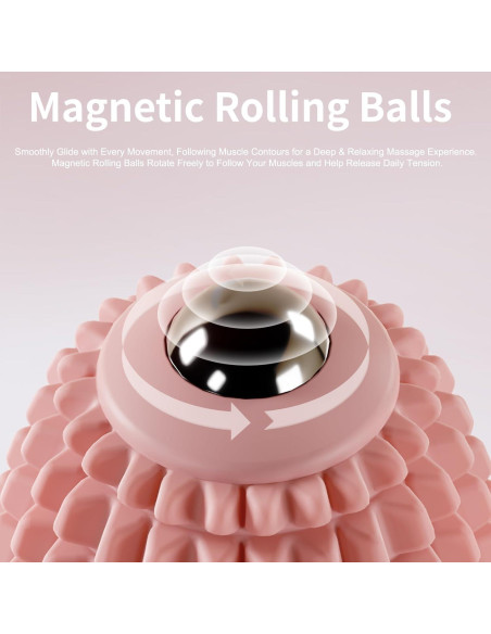 Bola de Masaje Vibrante JIEJUNJIE Rosa, 3 Modos, Portátil Bola de Masaje Vibrante JIEJUNJIE Rosa, 3 Modos, Portátil