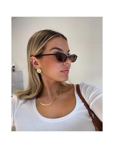 Gafas de sol ovaladas GUVIVI retro UV 100% para mujeres Gafas de sol ovaladas GUVIVI retro UV 100% para mujeres