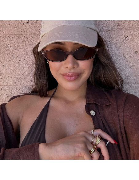 Gafas de sol ovaladas GUVIVI 90s UV protección mujeres Gafas de sol ovaladas GUVIVI 90s UV protección mujeres