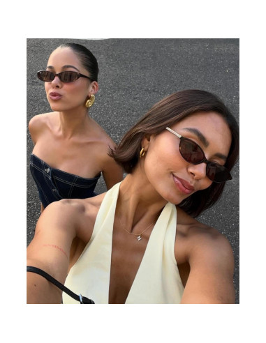 Gafas de sol ovaladas GUVIVI 90s UV protección mujeres