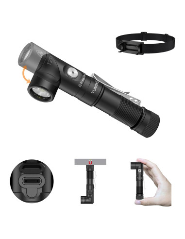 Linterna LED T21X 1400 Lúmenes Recargable con Imán