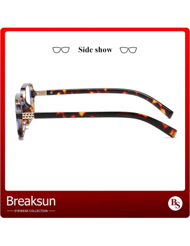 Gafas Retro Breaksun B70 Cuadradas Bloqueo Luz Azul