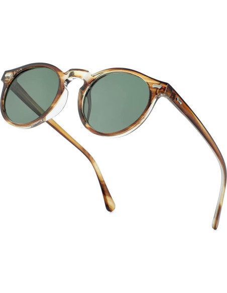Gleyemor Gafas de Sol Polarizadas Redondas UV400 Unisex Gleyemor Gafas de Sol Polarizadas Redondas UV400 Unisex