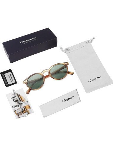 Gleyemor Gafas de Sol Polarizadas Redondas UV400 Unisex