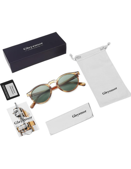 Gleyemor Gafas de Sol Polarizadas Redondas UV400 Unisex Gleyemor Gafas de Sol Polarizadas Redondas UV400 Unisex