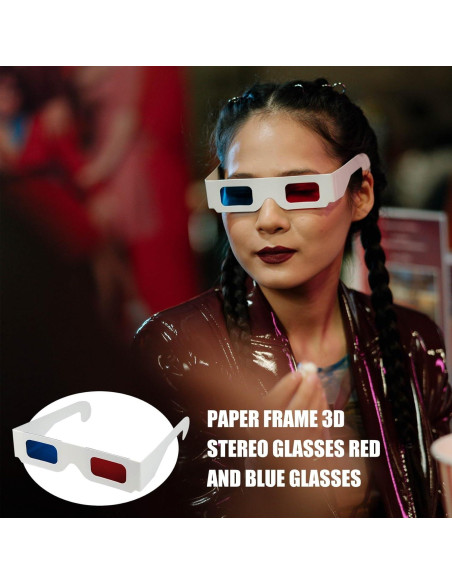 Gafas 3D CHTUGEM 15 Pcs Anaglifo Rojas y Azules Gafas 3D CHTUGEM 15 Pcs Anaglifo Rojas y Azules