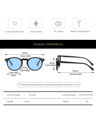 Gafas de Sol Gleyemor GL886 Polarizadas UV400 Marco Negro