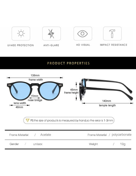Gafas de Sol Gleyemor GL886 Polarizadas UV400 Marco Negro Gafas de Sol Gleyemor GL886 Polarizadas UV400 Marco Negro