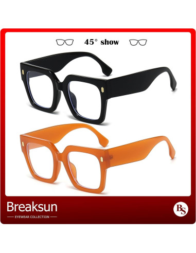 Gafas Anti Luz Azul Breaksun B40 Cuadradas Grandes