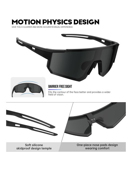 Gafas de sol deportivas NSSIW - Polarizadas UV400 para correr Gafas de sol deportivas NSSIW - Polarizadas UV400 para correr