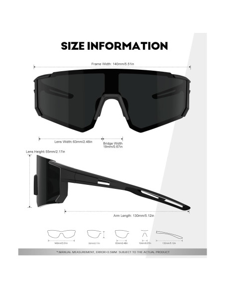 Gafas de sol deportivas NSSIW - Polarizadas UV400 para correr Gafas de sol deportivas NSSIW - Polarizadas UV400 para correr