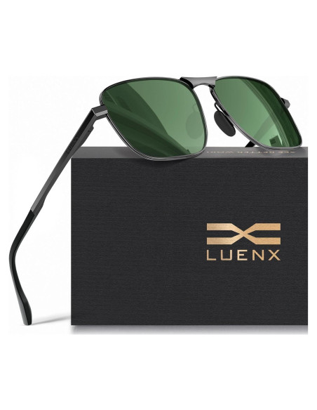 Gafas de sol aviador LUENX polarizadas UV400 retro Gafas de sol aviador LUENX polarizadas UV400 retro