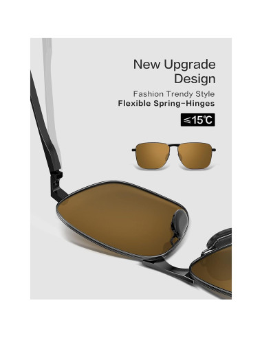 Gafas de sol aviador LUENX polarizadas UV400 retro