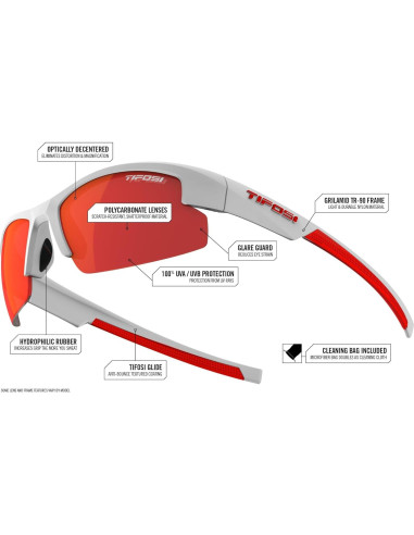 Gafas de sol multi-deporte Tifosi - Lente Ahumado, XS