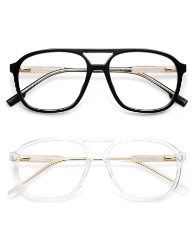 Gafas de Lectura AMOMOMA Retro con Luz Azul 2.0 1.5 Unisex