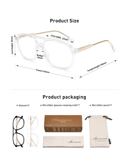 Gafas de Lectura AMOMOMA Retro 2.0 con Luz Azul Gafas de Lectura AMOMOMA Retro 2.0 con Luz Azul