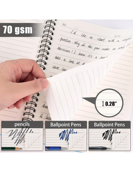 6 Cuadernos Espirales A5 Rayados Koogel Multicolor Impermeables 6 Cuadernos Espirales A5 Rayados Koogel Multicolor Impermeables