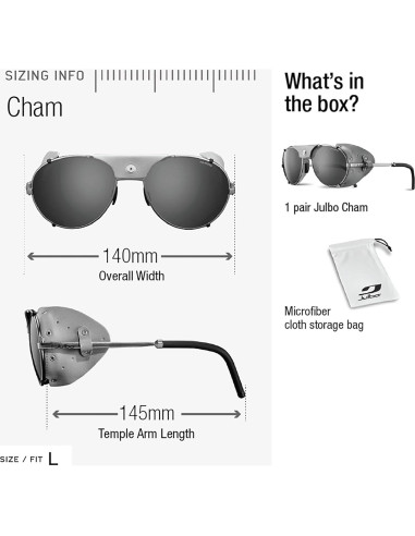 Gafas de sol Julbo Cham unisex con protectores de cuero