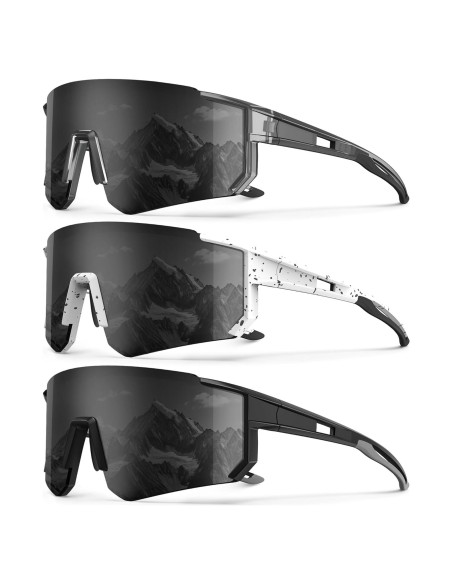 Gafas de sol deportivas OUKEMAX polarizadas UV400 - 3 paquetes Gafas de sol deportivas OUKEMAX polarizadas UV400 - 3 paquetes
