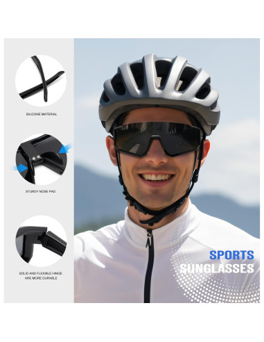 Gafas de sol deportivas OUKEMAX polarizadas UV400 - 3 paquetes