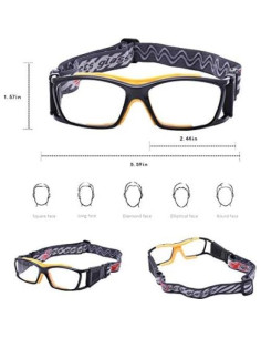 Gafas de Protección Baloncesto Unisex Amarillas PC 2