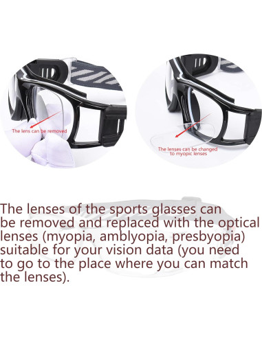 Gafas de Protección Baloncesto Unisex PC Gris/Blanco