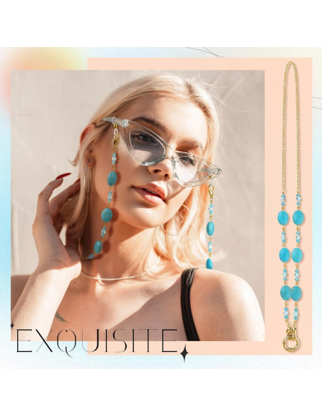 Geyoga Soporte de Gafas 2-en-1 Dorado 6 Pcs Collar Geyoga Soporte de Gafas 2-en-1 Dorado 6 Pcs Collar