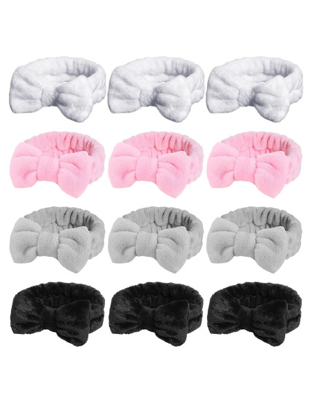 24 Bandas Faciales de Spa Elásticas Microfibra 4 Colores 24 Bandas Faciales de Spa Elásticas Microfibra 4 Colores