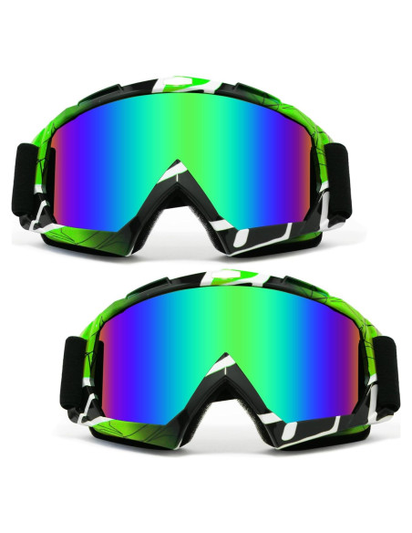 Gafas de Motocross 2Pack UV Ajustables para Adultos y Niños Gafas de Motocross 2Pack UV Ajustables para Adultos y Niños
