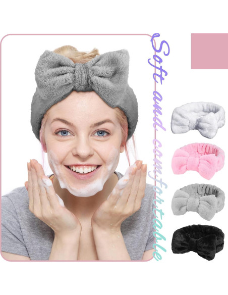 24 Bandas Faciales de Spa Elásticas Microfibra 4 Colores 24 Bandas Faciales de Spa Elásticas Microfibra 4 Colores
