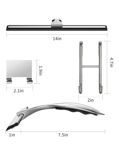 Limpiaparabrisas de Acero Inoxidable SSTOOHL 35.56 cm Multiusos