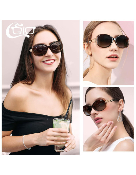 Gafas de Sol CGID Oversized UV400 Lentes Polarizados Rojas Gafas de Sol CGID Oversized UV400 Lentes Polarizados Rojas