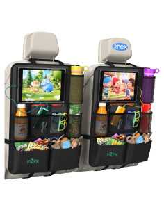Organizador de Asiento Trasero Plzpik con 12 Bolsillos y Soporte para Tableta