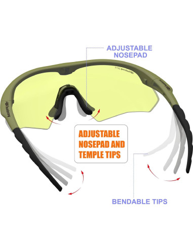 Gafas de seguridad S53 antiempañante para tiro y caza