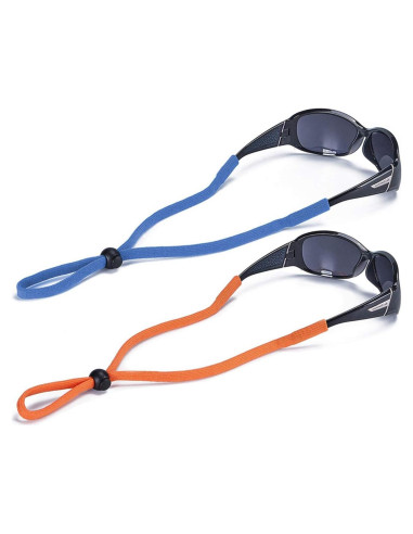 Correa para Gafas Ajustable 2 Pzs Azul y Naranja