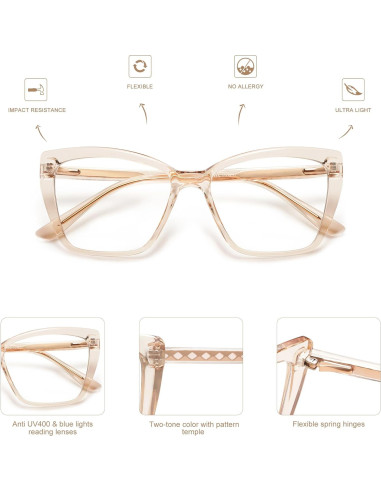 Gafas de Lectura Amomoma Anti Luz Azul Oversized AM6031