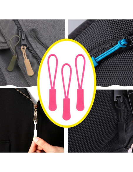 Tiradores de Cremallera Yosawa 50 Piezas Nylon Rosa Oscuro Tiradores de Cremallera Yosawa 50 Piezas Nylon Rosa Oscuro