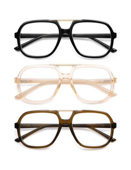 Gafas de Lectura AMOMOMA 2.5x Filtro Luz Azul Retro Negro Gafas de Lectura AMOMOMA 2.5x Filtro Luz Azul Retro Negro