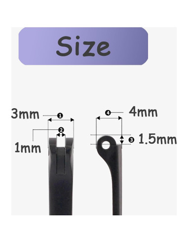 Kit de Reemplazo Patas Gafas Metal TORWOL 138mm Negro