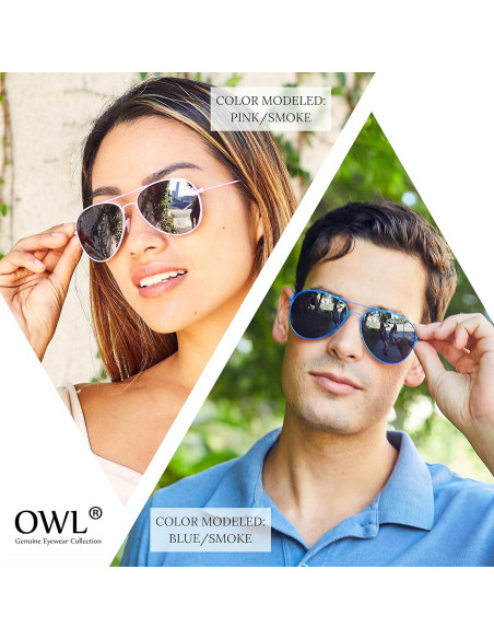 Juego de 3 Gafas de Sol Aviador Metal Color Espejo Juego de 3 Gafas de Sol Aviador Metal Color Espejo