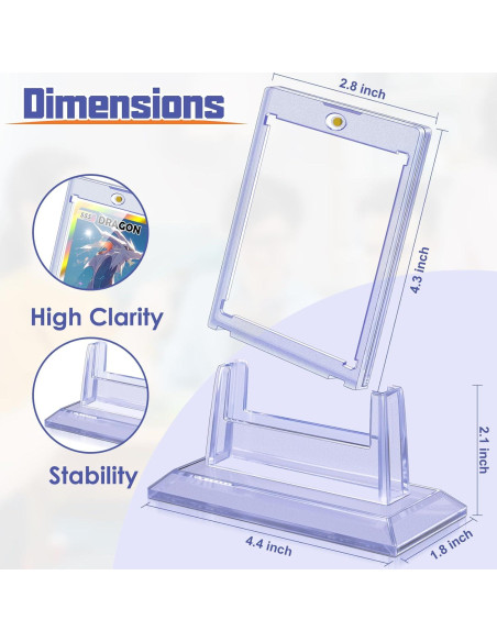 4 Soportes Magnéticos para Tarjetas Kitoyz 35PT Acrílico 4 Soportes Magnéticos para Tarjetas Kitoyz 35PT Acrílico