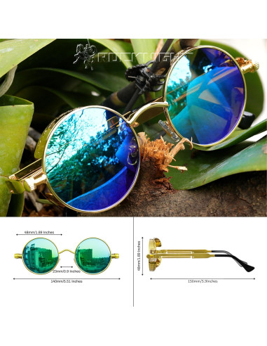 Gafas de sol ROCKNIGHT góticas steampunk UV400 unisex