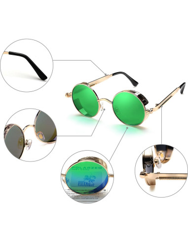 Gafas de sol ROCKNIGHT góticas steampunk UV400 unisex