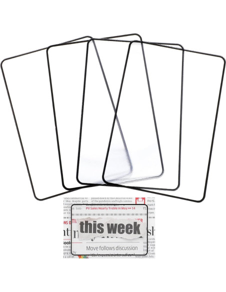 Lupa de Página Completa 3X Ptwola - 4 Pcs, Ligera 18x12 cm Lupa de Página Completa 3X Ptwola - 4 Pcs, Ligera 18x12 cm