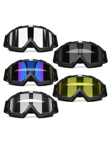 Gafas de Motocross OXG 5 Lentes Protección UV Amarillo